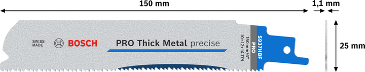 PRO Thick Metal precise S937HBF 軍刀鋸片