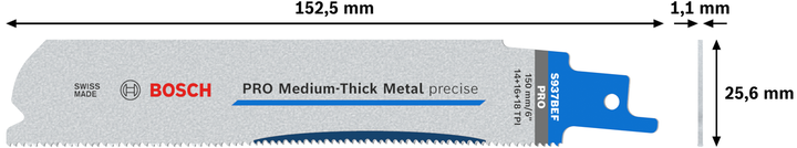 PRO Medium-Thick Metal precise S937BEF 軍刀鋸片